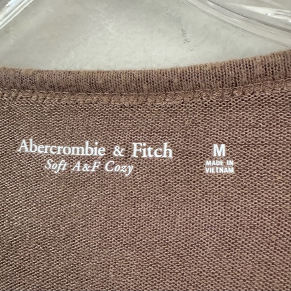 Abercrombie & Fitch Women's Soft A&F Cozy Long Sleeve Tan Neutral Bodysuit Sz M - Picture 7 of 8